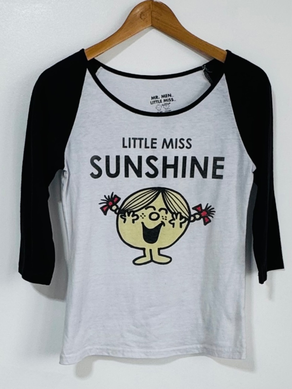 Mr. Men Little Miss Sunshine Raglan Baseball Tee – Women's Size S